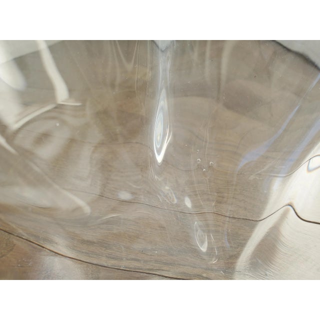 Transparent Vintage Handmade Glass Bowl For Sale - Image 8 of 8