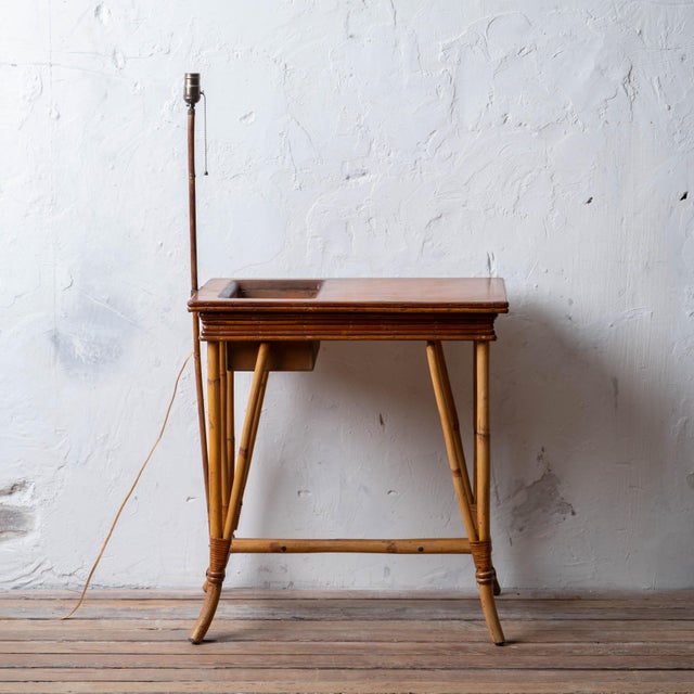 A Bamboo Jardiniere and Lamp Table, 20th Century For Sale - Image 9 of 15