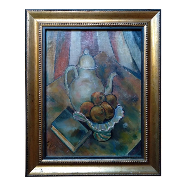 1920s Modernist Still Life Oil Painting by Frank Calvin Osborn For Sale