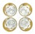 1970s Set of 4 Italian Gilt Laurel & Tassel Lowball Glasses by Cre Art – Hollywood Regency / Neoclassical For Sale - Image 5 of 11
