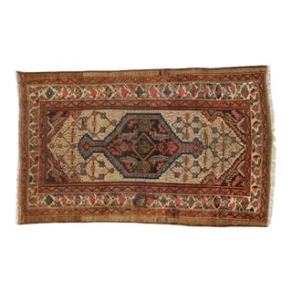 1900s Vintage Persian Camel Hair Rug For Sale