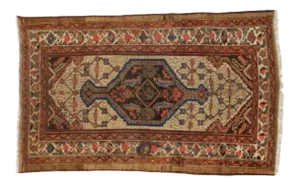 1900s Vintage Persian Camel Hair Rug