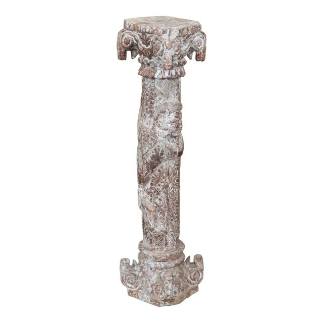 Dimensions: 9" W x 9" D x 34" H Features: • A rare piece and one of its kind exists • Vintage pedestal • 100% solid wood...