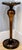 Vintage baluster-turned wood pedestal table with a separate round gray marble top. This handsome traditional accent table...