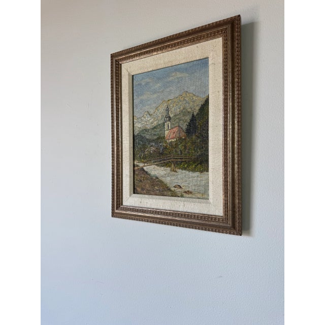 Impressionist 1990’s Vintage Pa Impressionist River Landscape Oil on Artist Board - Wood Framed For Sale - Image 3 of 10