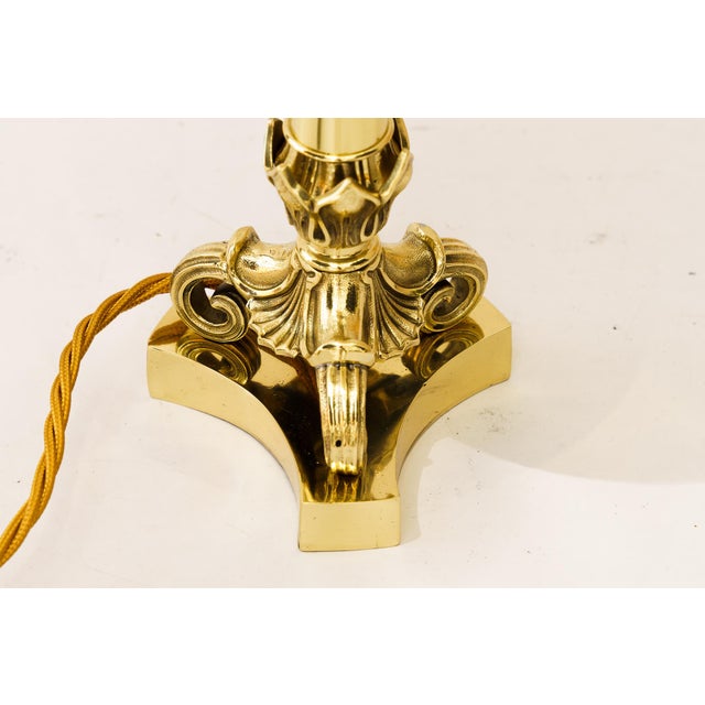 Historistic Table Lamp with Fabric Shade, Vienna, 1890s For Sale - Image 14 of 15