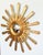 Italian Italian Gilt Sunburst or Starburst Convex Mirror (Diameter 35) For Sale - Image 3 of 6