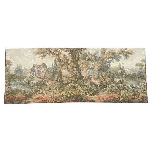Vintage Aubusson Style Jacquard Tapestry, 1980s For Sale - Image 18 of 18