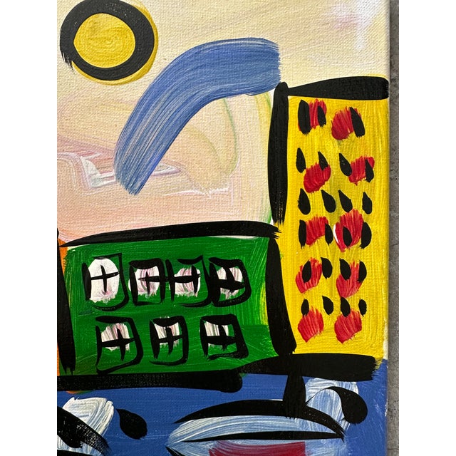Peter Keil Abstract City Painting, Peter Keil For Sale - Image 4 of 5