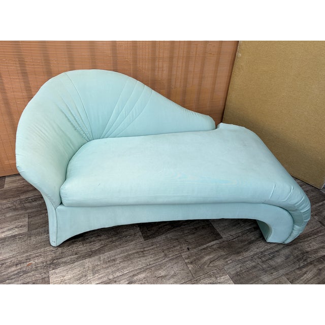 Art Deco 1990s Postmodern Art Deco Revival Chaise Lounge by Carson's Furniture. For Sale - Image 3 of 18