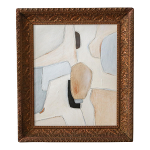 Original Framed Abstract Painting in Antique Gold Frame