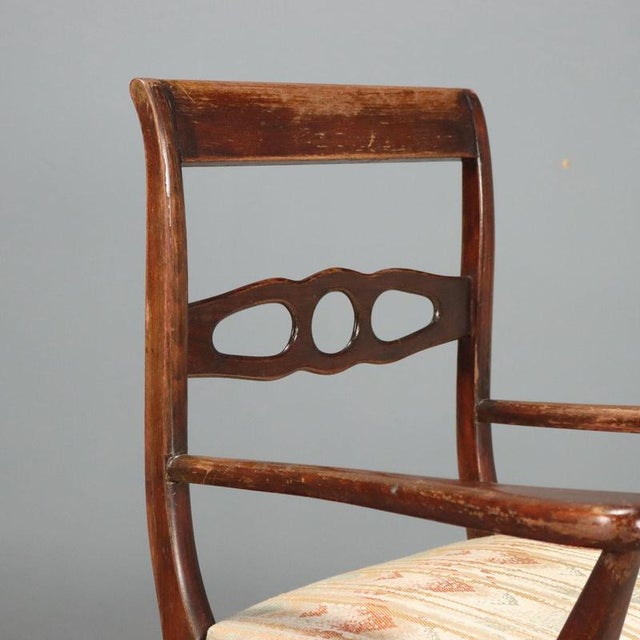Mahogany Stained Beech Armchair For Sale - Image 4 of 10