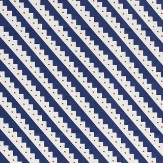 Schumacher Zeppelin Fabric in Blue For Sale