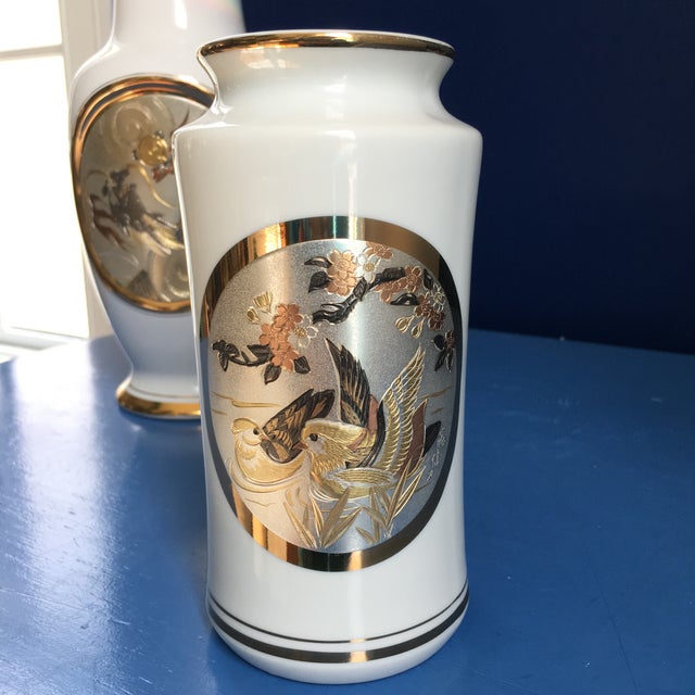1980s Japanese Chokin Art Vases a Pair Chairish