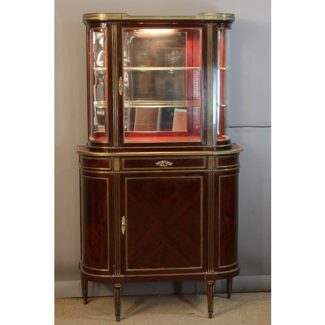 Louis XVI Style Mahogany Display Cabinet For Sale - Image 9 of 9