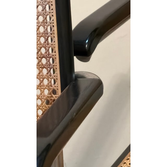 Model S64 Dining Chair with Woven Cane and Black Wood Frame by Marcel Breuer for Thonet, 1999, Set of 4 For Sale - Image 14 of 18