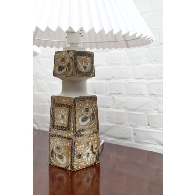 Danish Porcelain Baca Table Lamps by Nils Thorsson for Royal Copenhagen, 1960s, Set of 2 For Sale - Image 9 of 18