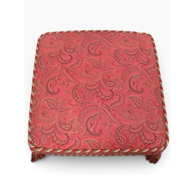 Turkish Bohemian Style Ottoman Stool Bench by the Baker Furniture Company C. 1980/90's For Sale - Image 11 of 12