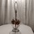 Brown Vintage Clear Glass Ginger Jar Table Lamp With Brown and Gold Floral Motif For Sale - Image 8 of 12
