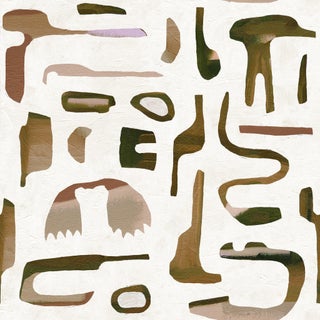 Canvas Wallpaper by Susan Hable in Sandstone For Sale