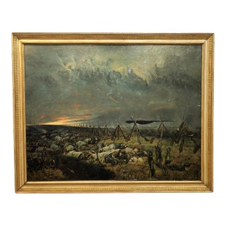 Dreams of Glory - Early 20th Century Original Oil Painting Signed at the Bottom, Framed For Sale