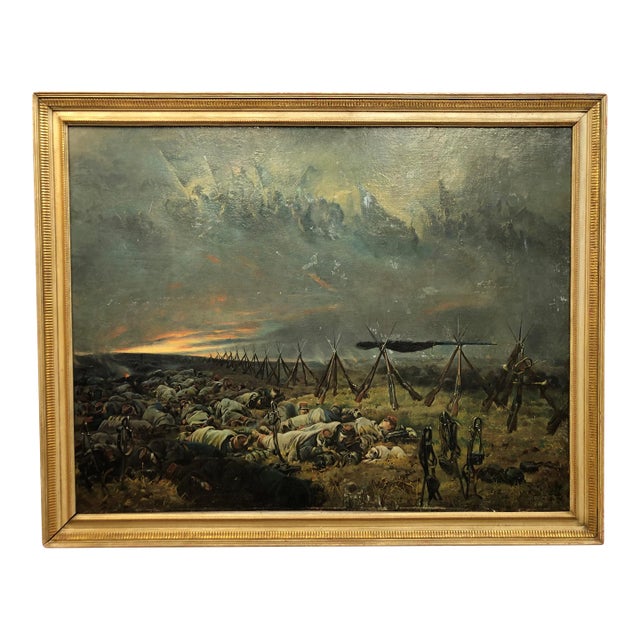 Dreams of Glory - Early 20th Century Original Oil Painting Signed at the Bottom, Framed For Sale