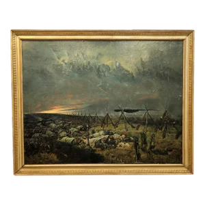 Dreams of Glory - Early 20th Century Original Oil Painting Signed at the Bottom, Framed