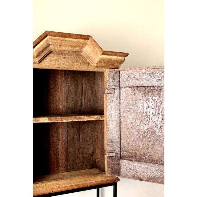 Antique Cabinet on Steel Stand, 1760 For Sale - Image 4 of 14