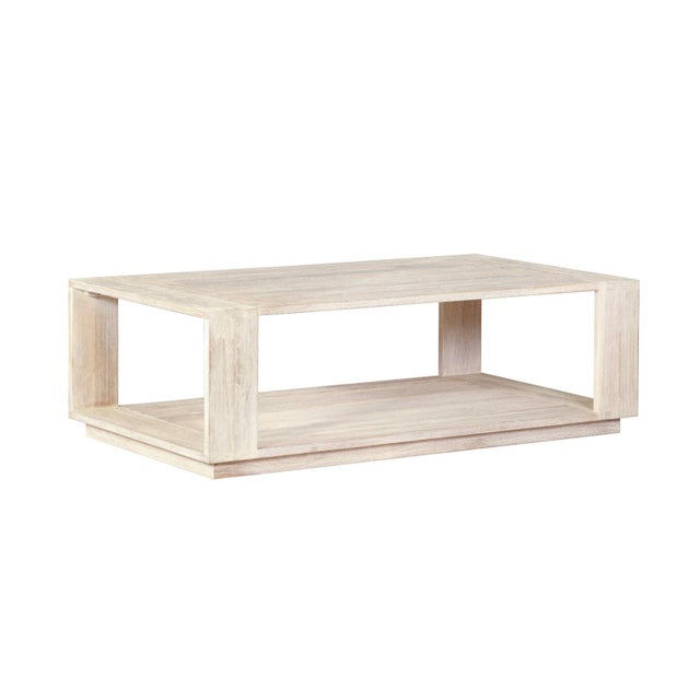 Wood Imperial Grove Outdoor Solid Teak Wood, Natural Look Coffee Table For Sale - Image 7 of 8