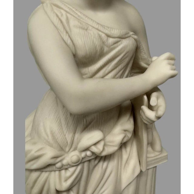 Victorian Antique Victorian Parian Statue of a Classical Victorian Maiden For Sale - Image 3 of 9