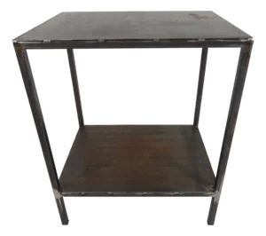 Mid-Century Modern Baldwin Manner Steel Side Table