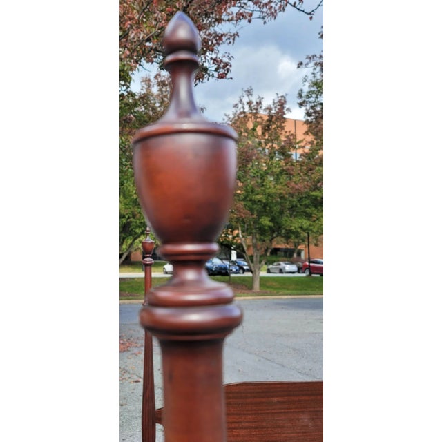 American 1930s Vintage Mahogany Full Size Poster Bedstead For Sale - Image 3 of 9