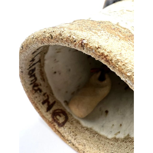 Stoneware Cow Bell by Todd Warner Dated 1970s For Sale - Image 13 of 13