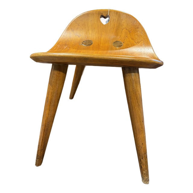 Attributed to Dunbar Heart Stool by Edward Wormley For Sale