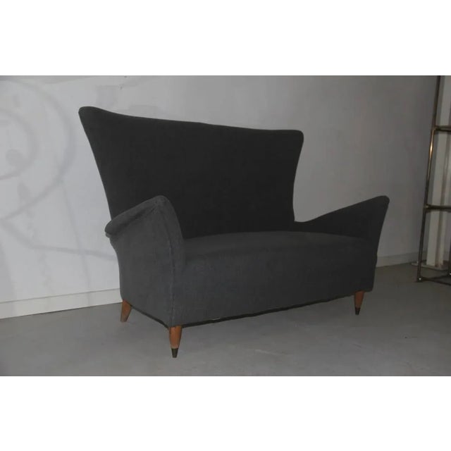 Mid-Century Modern Mid-Century Italian Grey Sofa, 1950s For Sale - Image 3 of 8