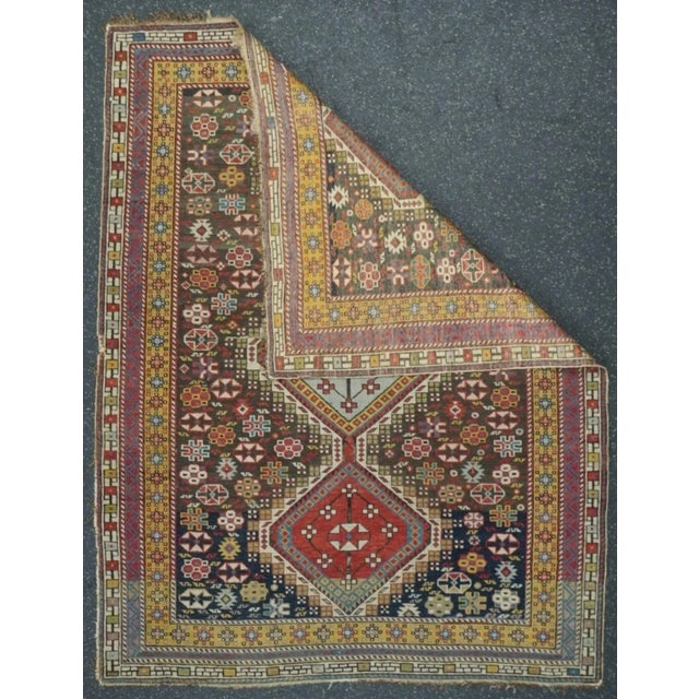 Antique Shirvan Rug 3'9'' x 4'11'' For Sale - Image 4 of 11