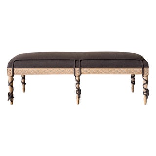 Louis Bench in White Oak – Truffle For Sale