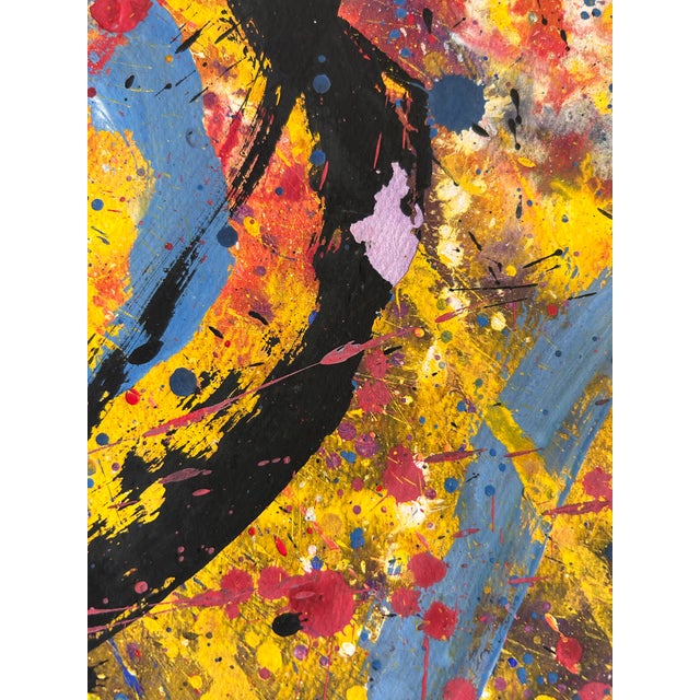 Paint Large Double-Sided Abstract Expressionist Painting Signed Hendrik Grise For Sale - Image 7 of 8