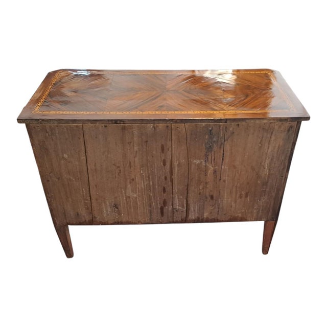 Wood Louis XVI Inlaid Chest of Drawers in Walnut For Sale - Image 7 of 12