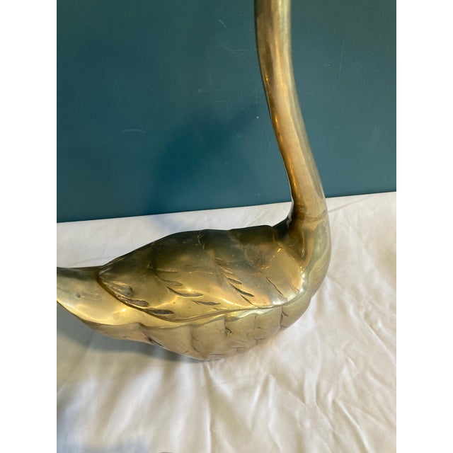 Vintage Brass Swan Figurine Boxes – A Pair For Sale - Image 10 of 11