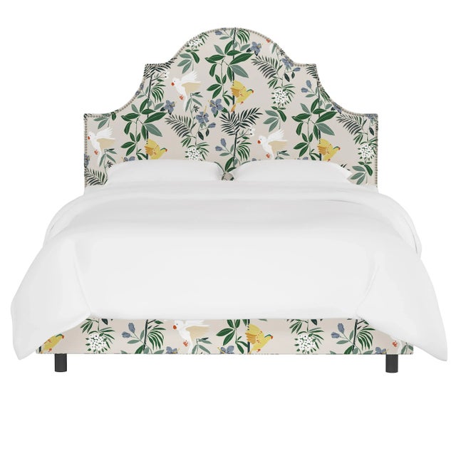 Transitional Halsted Bed in Cream Belize Chinoiserie, Twin For Sale - Image 3 of 6