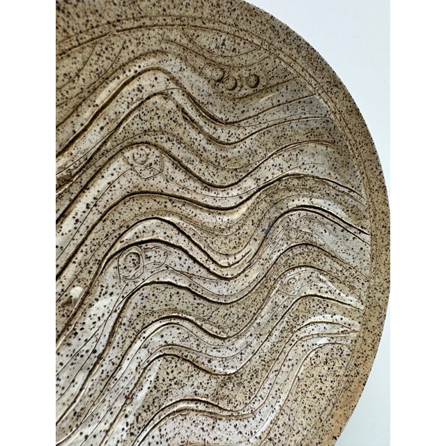 Vintage Boho Organic Studio Pottery Plate by Charles Counts Rising Fawn For Sale In Miami - Image 6 of 7