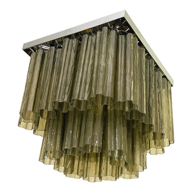 Squared Tronchi Murano Glass Flush Mount by Simoeng for Simoeng For Sale - Image 10 of 10