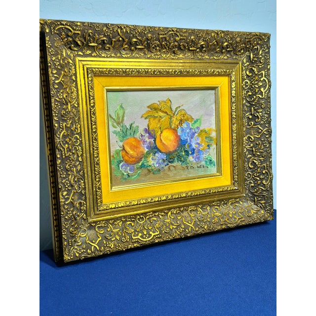 Mid-20th Century Impressionist Fruit Still Life Oil Painting by Ruby Dobesh - Framed For Sale In Phoenix - Image 6 of 12