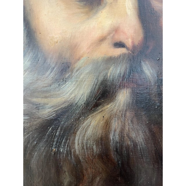 Eugène Beyer, Portrait d'homme assis à la Torah, Oil on Canvas For Sale - Image 6 of 12