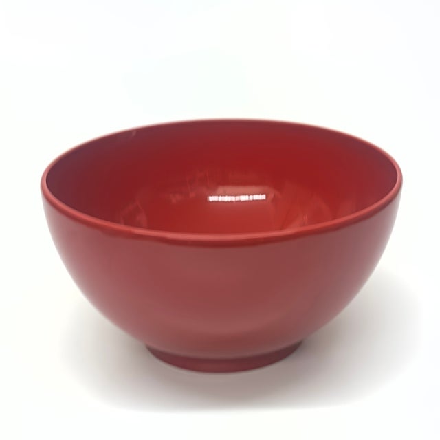 Ceramic Mid 20th Century Gargantuan Red Ceramic Serving Bowl by Waechtersbach Germany For Sale - Image 7 of 11