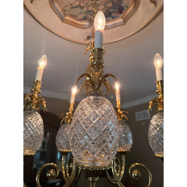 Waterford Crystal 5 Arm Chandelier Hospitality Collection by Waterford Crystal For Sale - Image 4 of 7