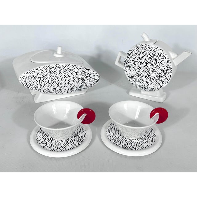 Ceramic Tea Service from MAS, Italy, 1980s, Set of 10 For Sale - Image 6 of 11