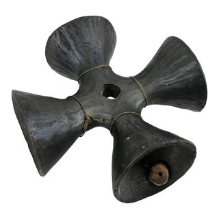 Vintage 1950s Oaxacan Pottery Bell Eames House Doorbell Sculpture For Sale