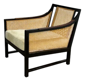Mahogany and Cane Lounge Chair by Edward Wormley for Dunbar, 1950